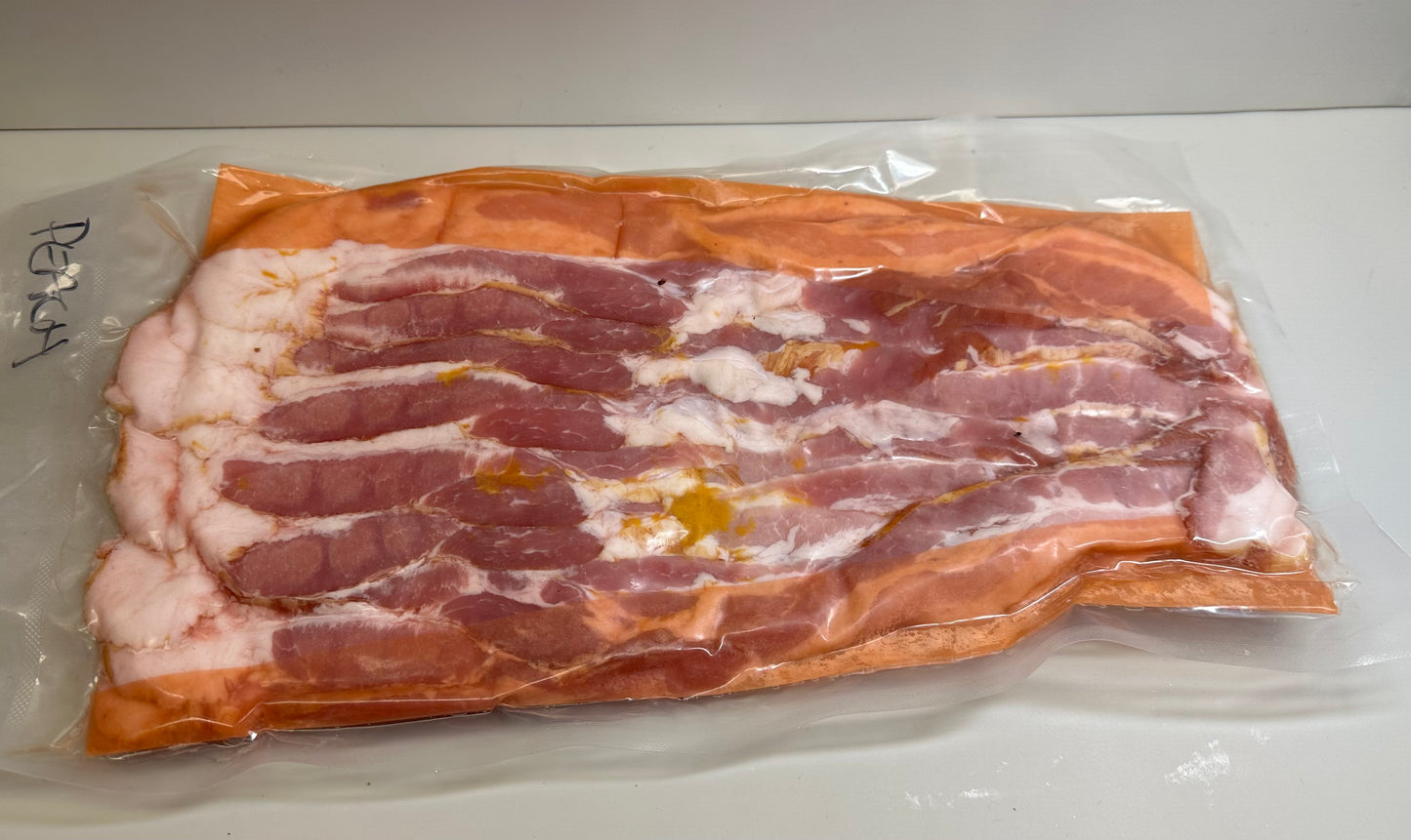 Peach Seasoned Regular Sliced Smoked Bacon 1lb