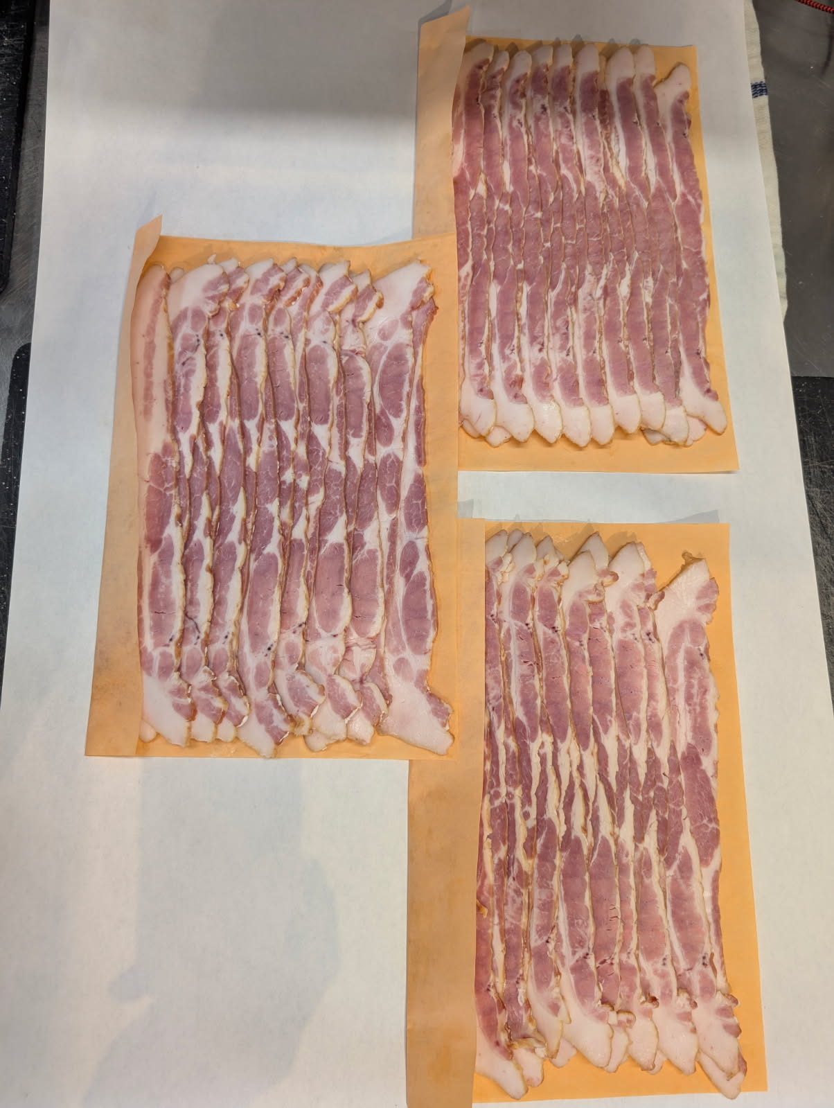 3lb of Thick Sliced Amish Style Smoked Bacon